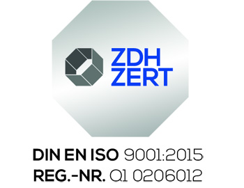 Logo von ZDH Zert zur ISO 9001:2015